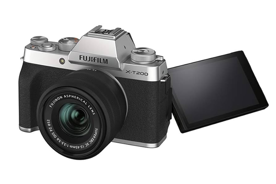 FUJIFILM X-T200 XC15-45mmセット Fujifilm X-T200 Mirrorless Digital Camera, Silver with